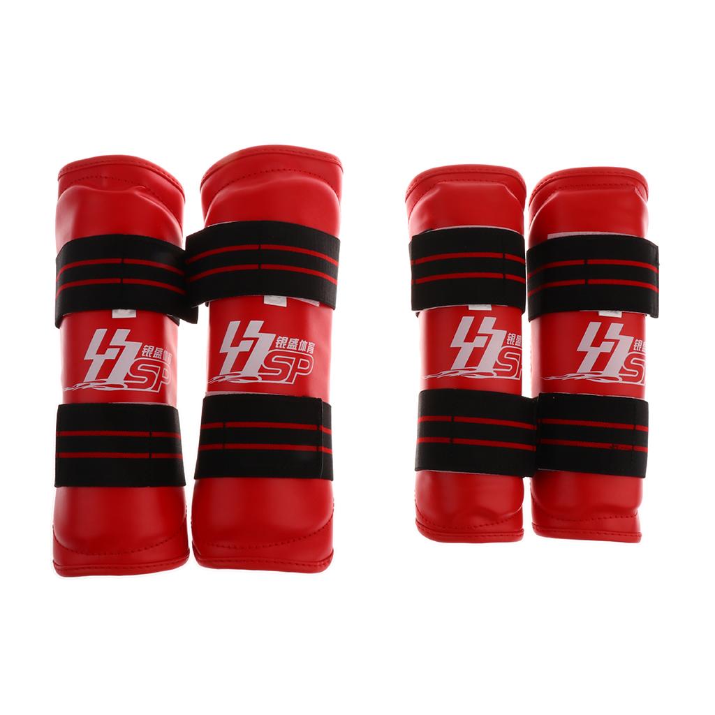 Taekwondo Shin Guard/Leg Protector + Arm Guard/Elbow Protector Set