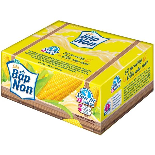 Thùng 24 Hộp Sữa Bắp Non LOF 180ml/hộp