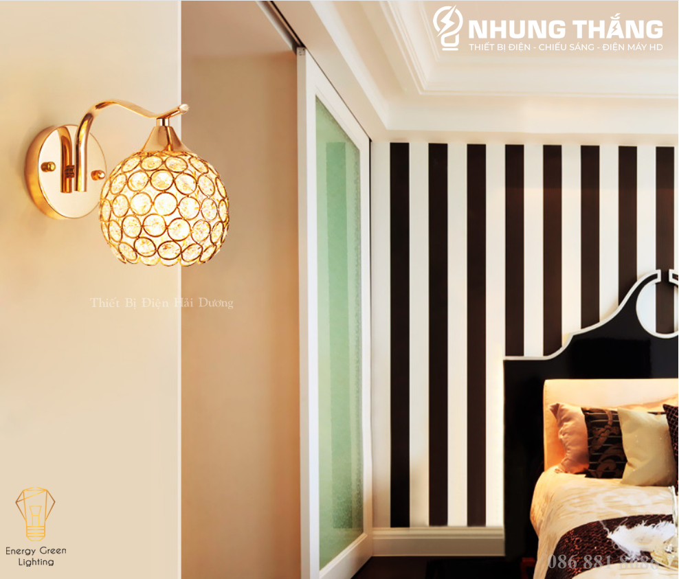 Đèn Gắn Tường Trang Trí Tô Điểm Thêm Vẻ Đẹp Tinh Tế Cho Căn Phòng - Kèm Bóng Led 3 Chế Độ - Có Video