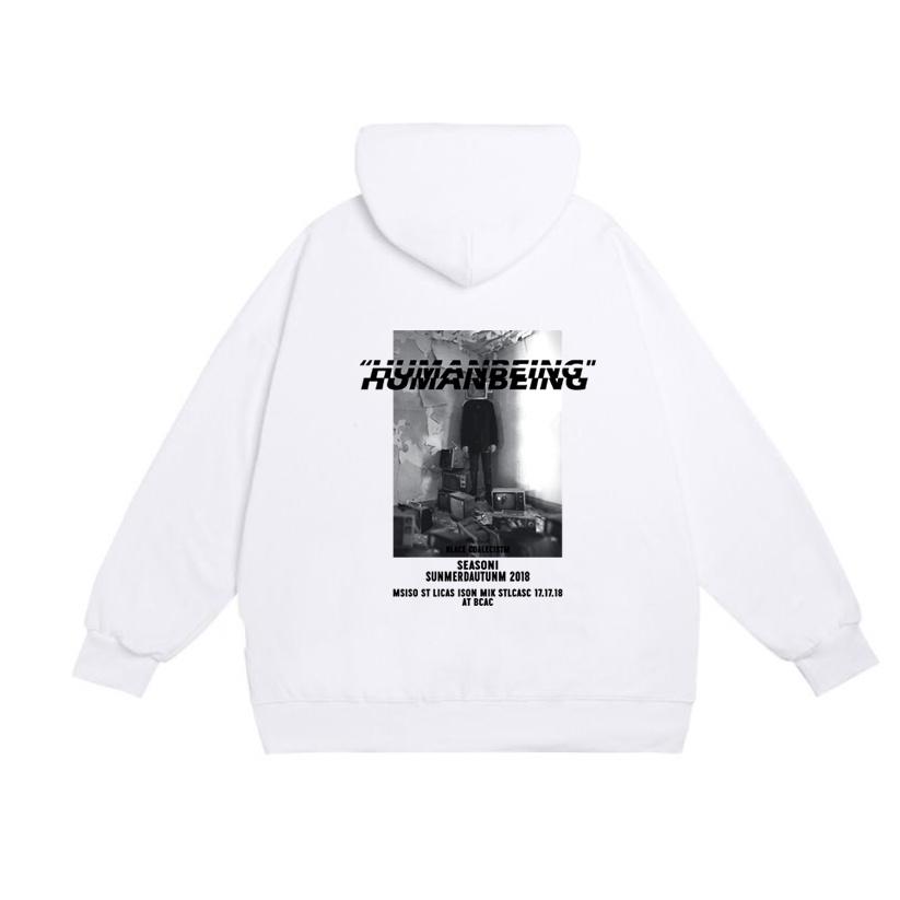 Áo mũ Hoodie Unisex Phong Boutique HUMAN BEEING form rộng 3 màu nỉ bông cặp đôi nam nữ Oversize Ulzzang thu đông