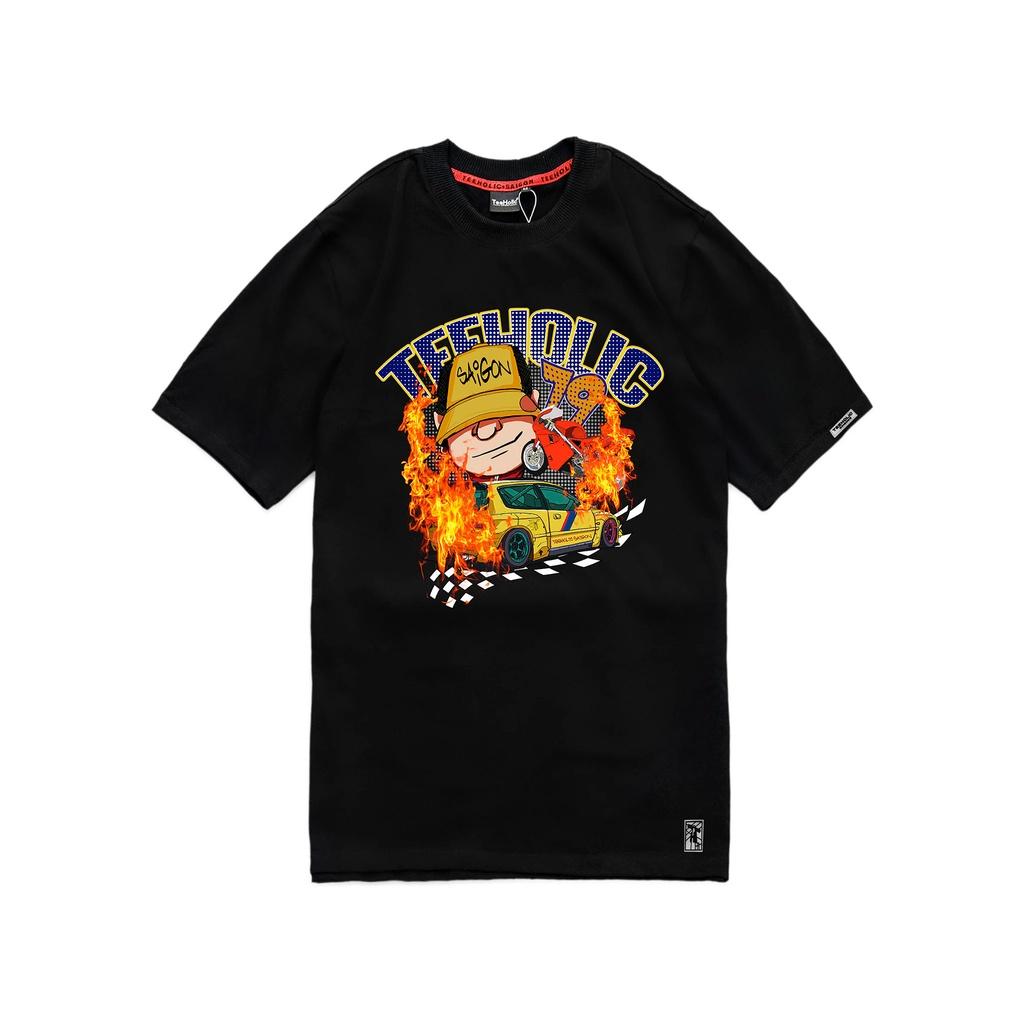 Áo Thun Unisex TeeHolic Racing Màu Đen Trắng