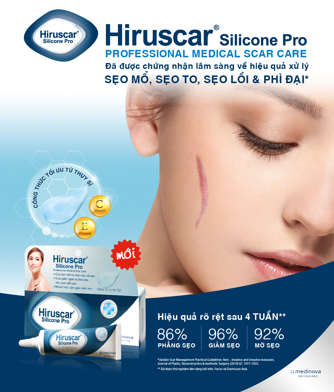 Hiruscar Silicone Pro 10g Gel làm mờ sẹo (Made in Thái Lan)