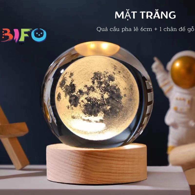 Quả cầu pha lê phát sáng, đèn ngủ 3D trang trí, đồ chơi khoa học, quà tặng sinh nhật, giáng sinh, quà lưu niệm ý nghĩa