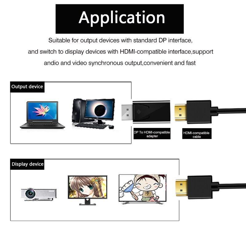 Cáp chuyển đổi 4K Displayport sang HDMI cho PC TV
