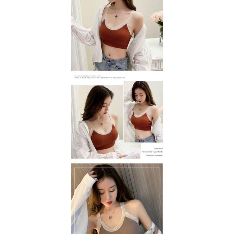 ÁO BRA GÂN MỀM QUAI REN DÂY LƯNG CHÉO SEXY GỢI CẢM