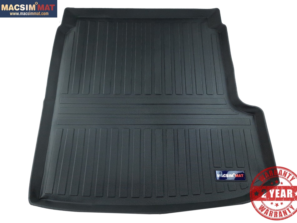 Thảm lót cốp xe ô tô dành cho VOLKSWAGEN TIGUAN nhãn hiệu Macsim chất liệu TPV cao cấp màu đen