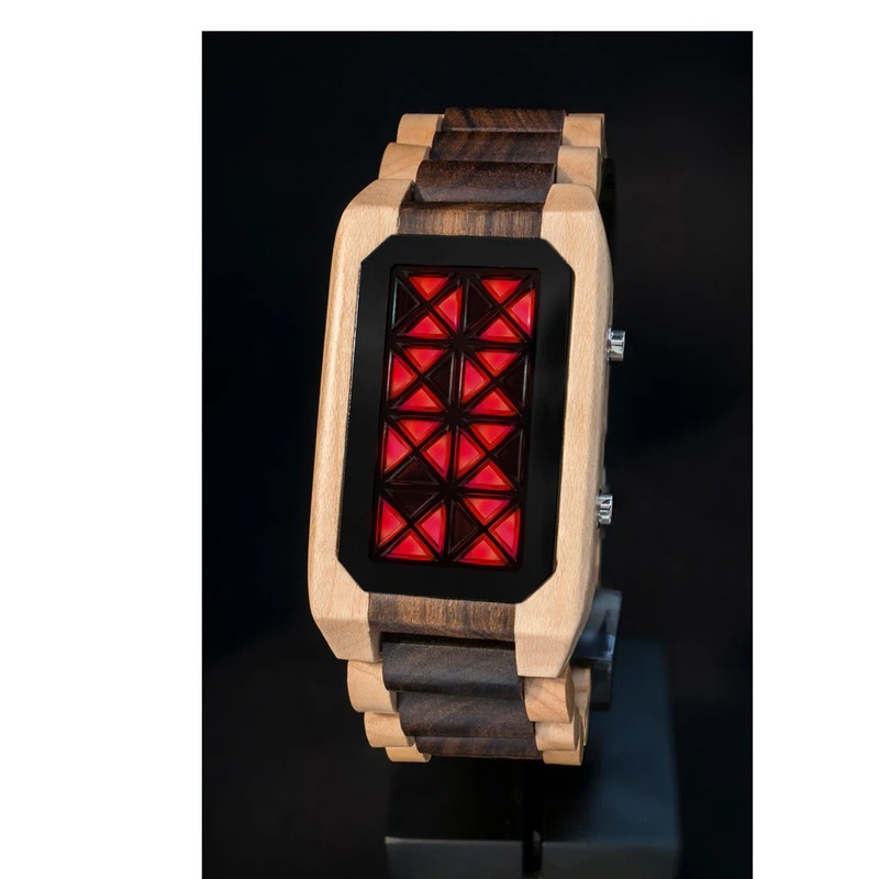 Đồng hồ nam Tokyoflash Japan Kisai Adjust Wood LED Watch dây gỗ