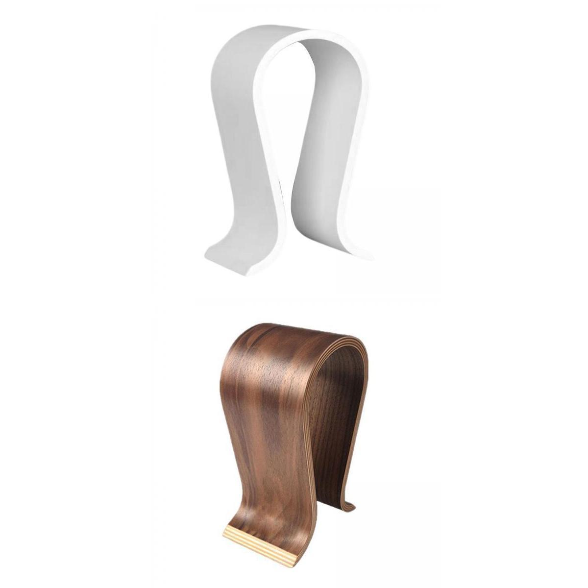 Headset Display Stand Desktop Wooden Headphone Holder for Husband