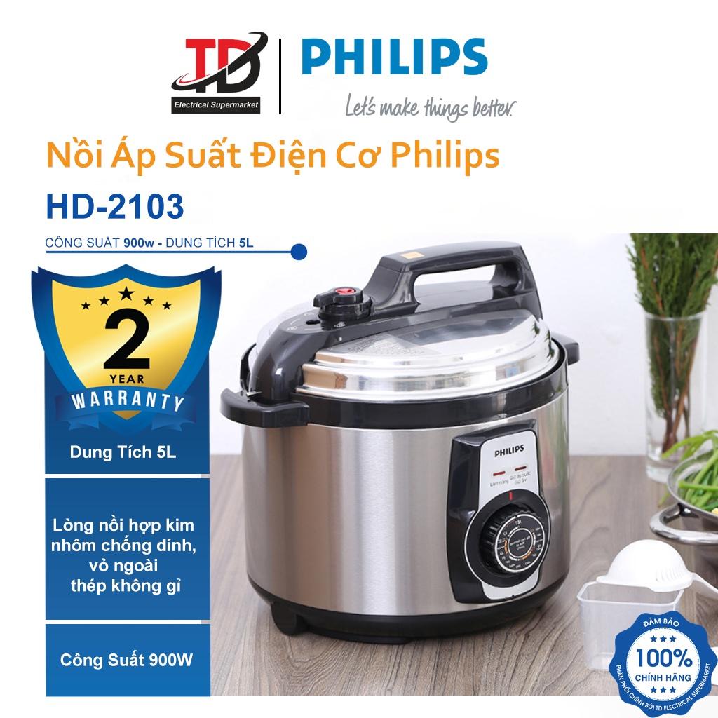 Nồi Áp Suất Điện Philips HD2103 - 5Lit/900W - Hàng Nhập Khẩu