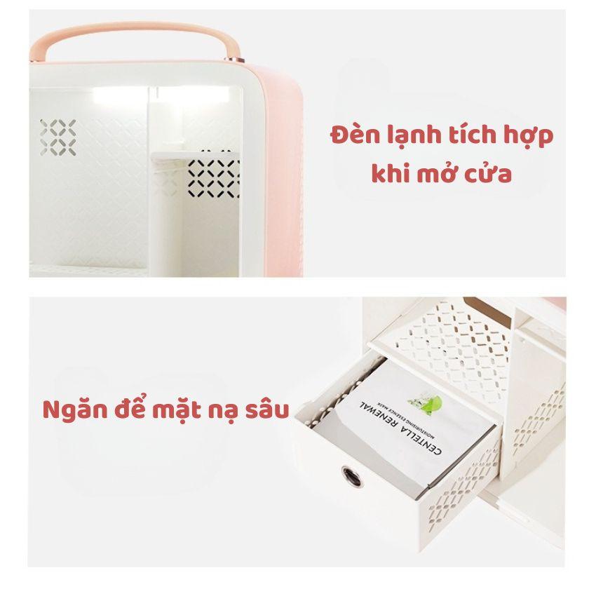 Tủ Lạnh Mini Mỹ Phẩm 2 Chiều Nóng Lạnh Gevilan, Tủ Bảo Quản Mỹ Phẩm Dung Tích 9L