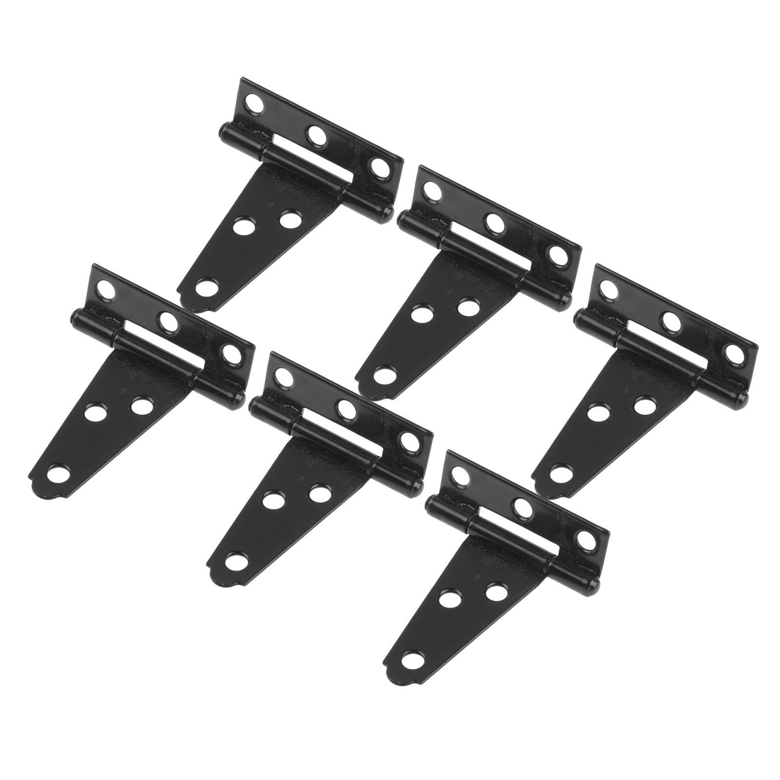 T Strap Hinge Rustproof Black Triangular Hinge T Hinge for Barn Door Cabinet