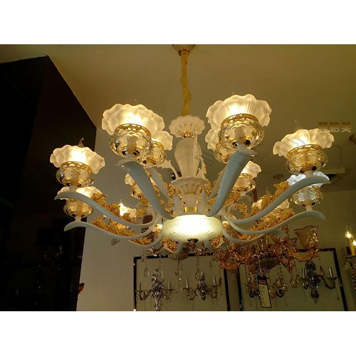 Đèn chùm KONE pha lê 15 tay tiết kiệm năng lượng - kèm bóng Led chuyên dụng