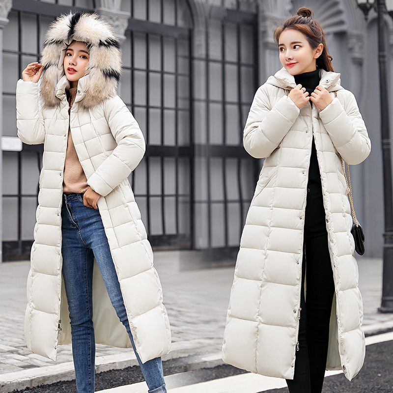 Áo khoác bông nữ dài tay mùa đông mới của châu Âu mã 902