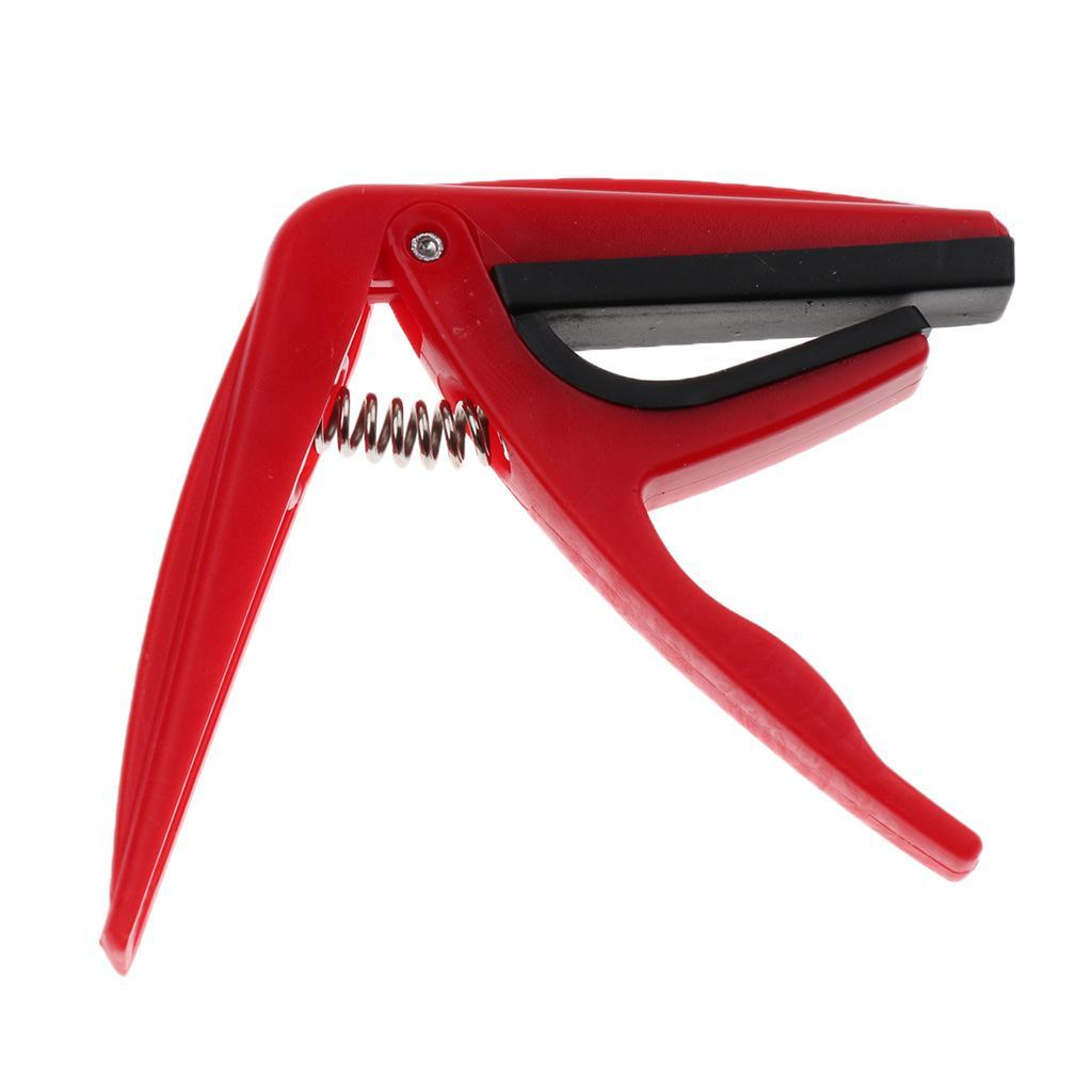 Ukulele Capo   Quick Change Key Clamp Musical Instrument Parts Red