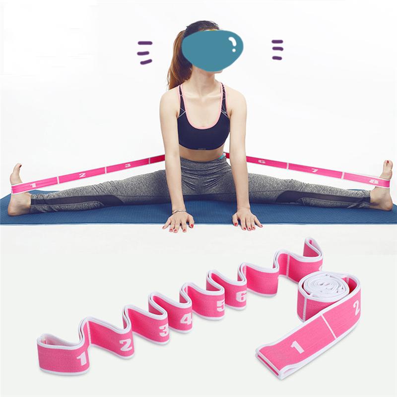 Tập Yoga Kéo Dây Đai Polyester Cao Su Đàn Hồi Nhảy Latin Kéo Dài Ban Nhạc Vòng Tập Yoga Pilates Tập GYM Tập Thể Dục Dây Đàn Hồi Color: Pink black