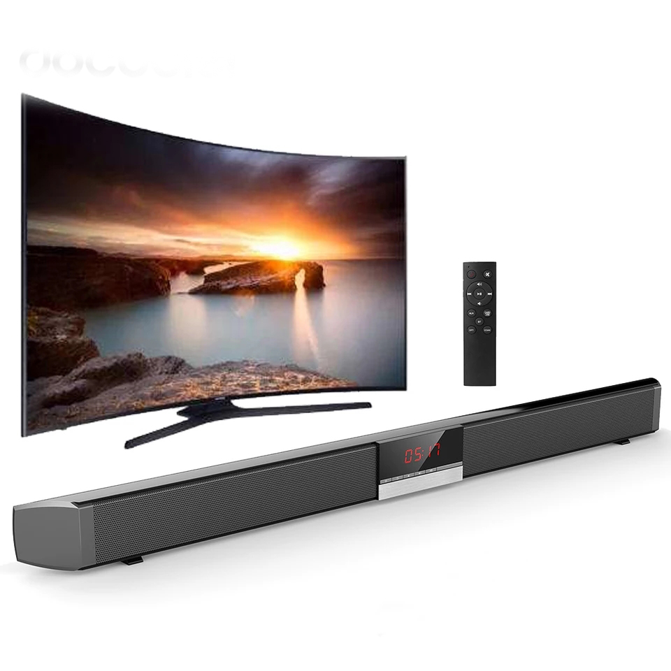 Loa soundbar tivi 3D âm thanh nổi kết nối không dây SR100 PLUS ( hàng nhập khẩu ) có phíc cắm đa năng đi  kèm