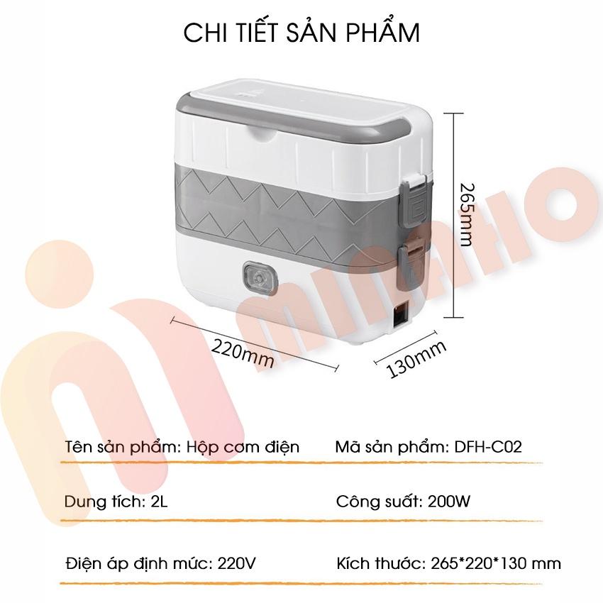 Cặp Lồng Cắm Điện Ủ Cơm Cao Cấp Minaho - Cà Mèn Đựng Cơm Cắm Điện Văn Phòng