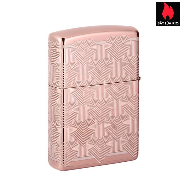 Bật Lửa Zippo Zippo 49811 – Zippo Heart Design High Polish Rose Gold