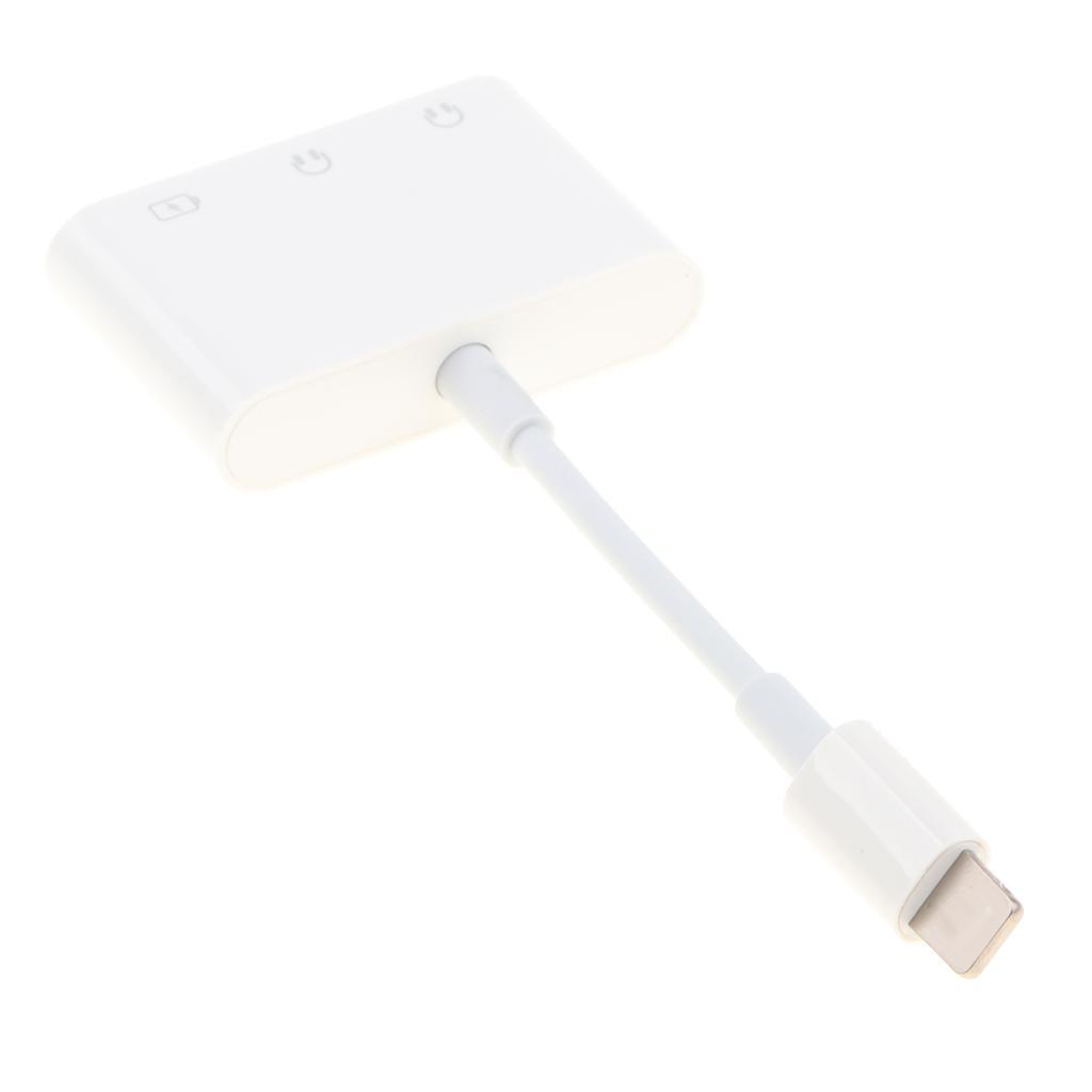 3 Ports Charging and Audio for  Phones Splitter Cable Adapter