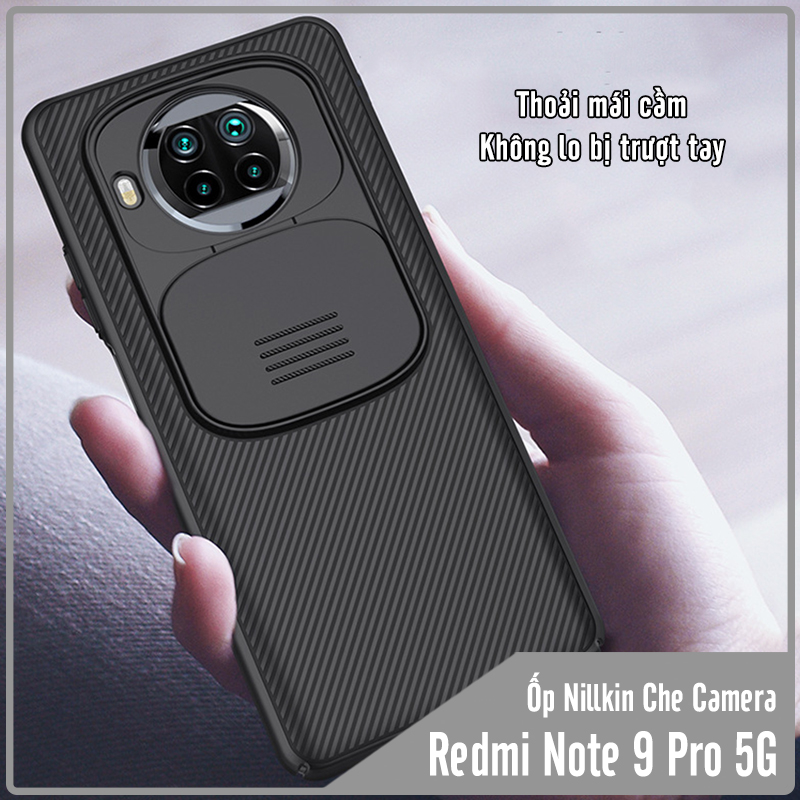 Ốp lưng cho Xiaomi Redmi Note 9 Pro 5G - Mi 10T Lite Nillkin CamShield che camera - Hàng nhập khẩu