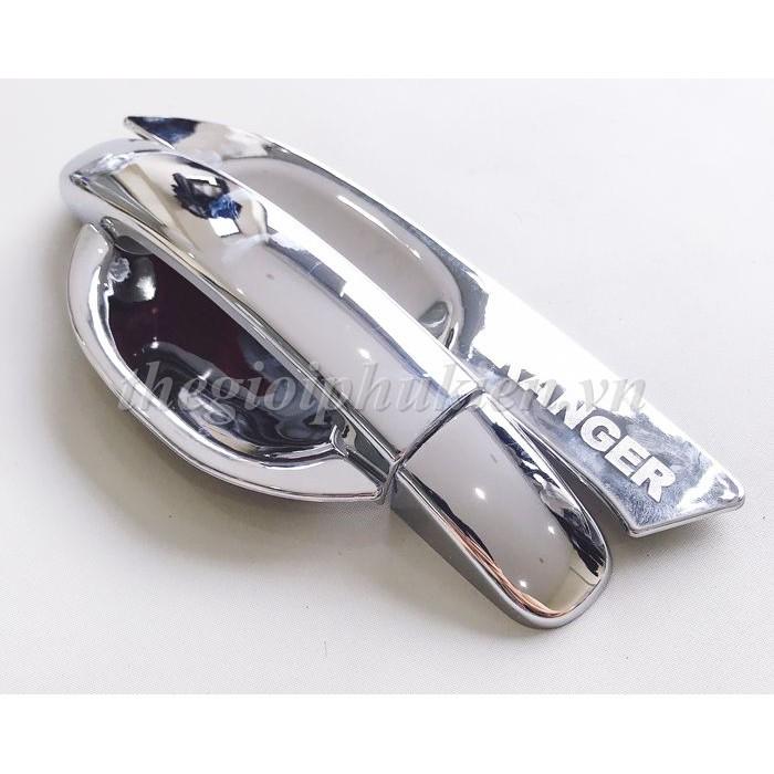 Bộ ốp tay nắm, hõm cửa xe Ford Ranger - mạ Crom