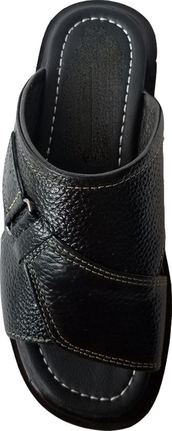 Dép Quai Ngang Nam Da Bò Thời Trang Màu Đen -  TC03577