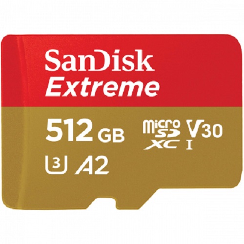 Thẻ Nhớ MicroSDXC SanDisk Extreme V30 A2 512GB 190MB/s SDSQXAV-512G (New 2022) - Hàng Nhập Khẩu