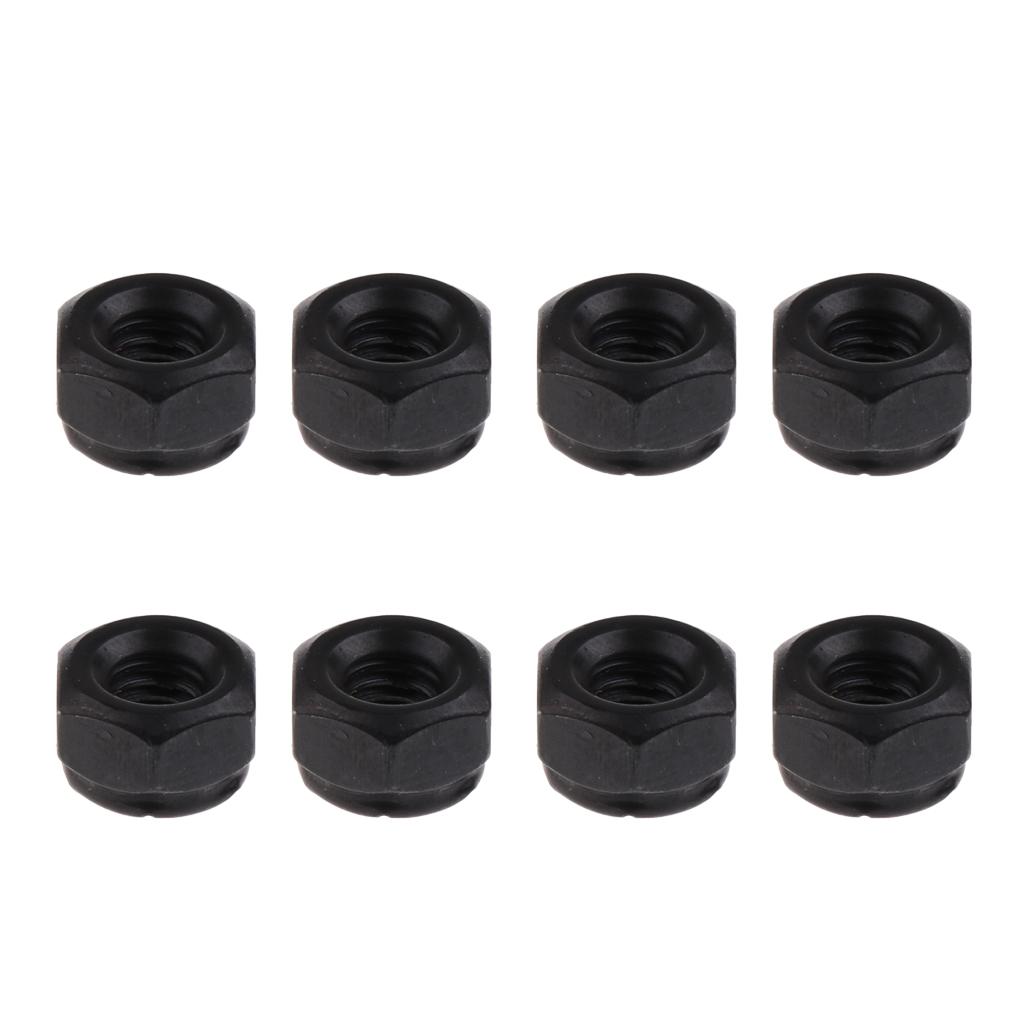 2x8 Sets Skateboard Mounting Bolts Longboard Screw Nuts Hardware 5x29mm Black