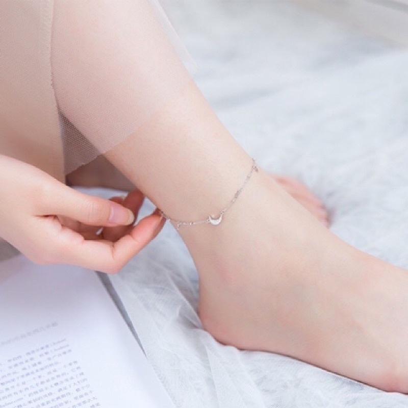 COMBO DÂY CHUYỀN- LẮC CHÂN-NHẪN TRĂNG SAO BẠC 925