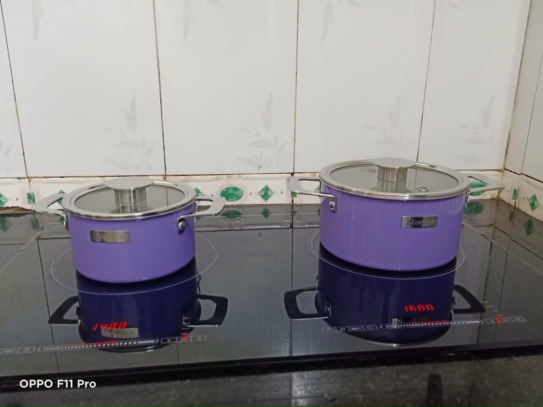 Nồi inox liền khối Elmich Hera Mầu Tím - Hàng Chính Hãng
