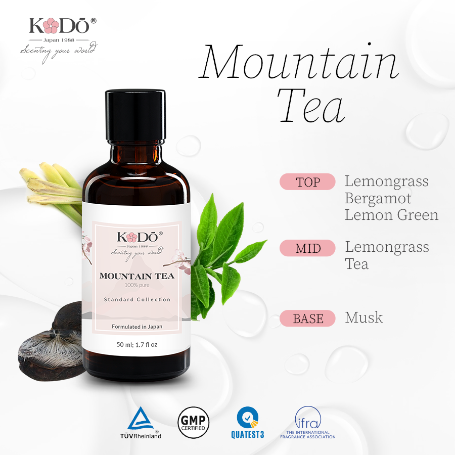 Tinh Dầu Nước Hoa Nguyên Chất Kodo Mountain Tea Mùi Hương Tươi Mát, Thư Giản, Năng Động