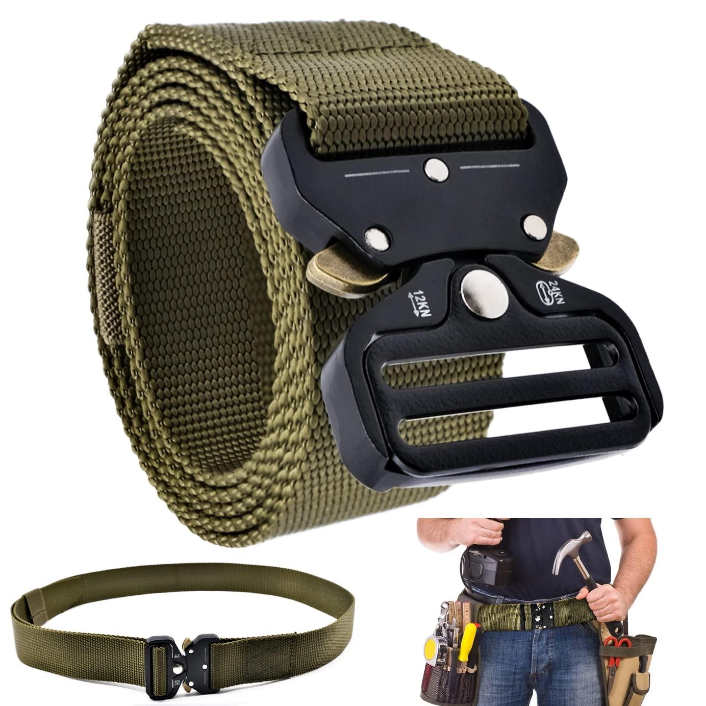Chiến Thuật Phong Cách Quân Đội Hạng Nặng Vải Nylon Dây Lưng Phát Hành Nhanh Khóa Kim Loại Làm Việc Thắt Lưng Làm Việc Ngoài Trời