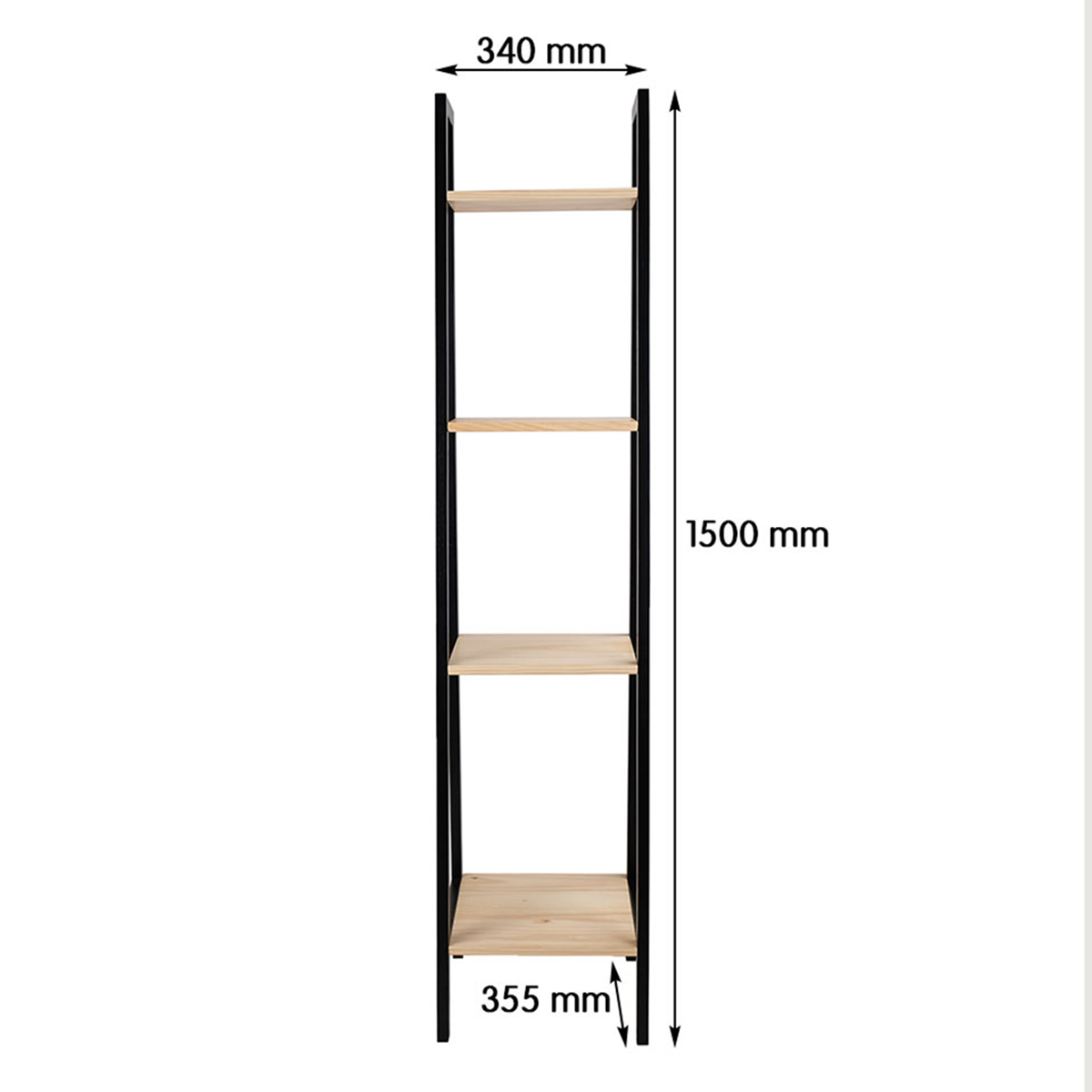 Kệ Sách Đa Năng Bằng Gỗ Lắp Ráp Thông Minh 4 Tầng Size S A Book Shelf 4FS Nội Thất Kiểu Hàn BEYOURs