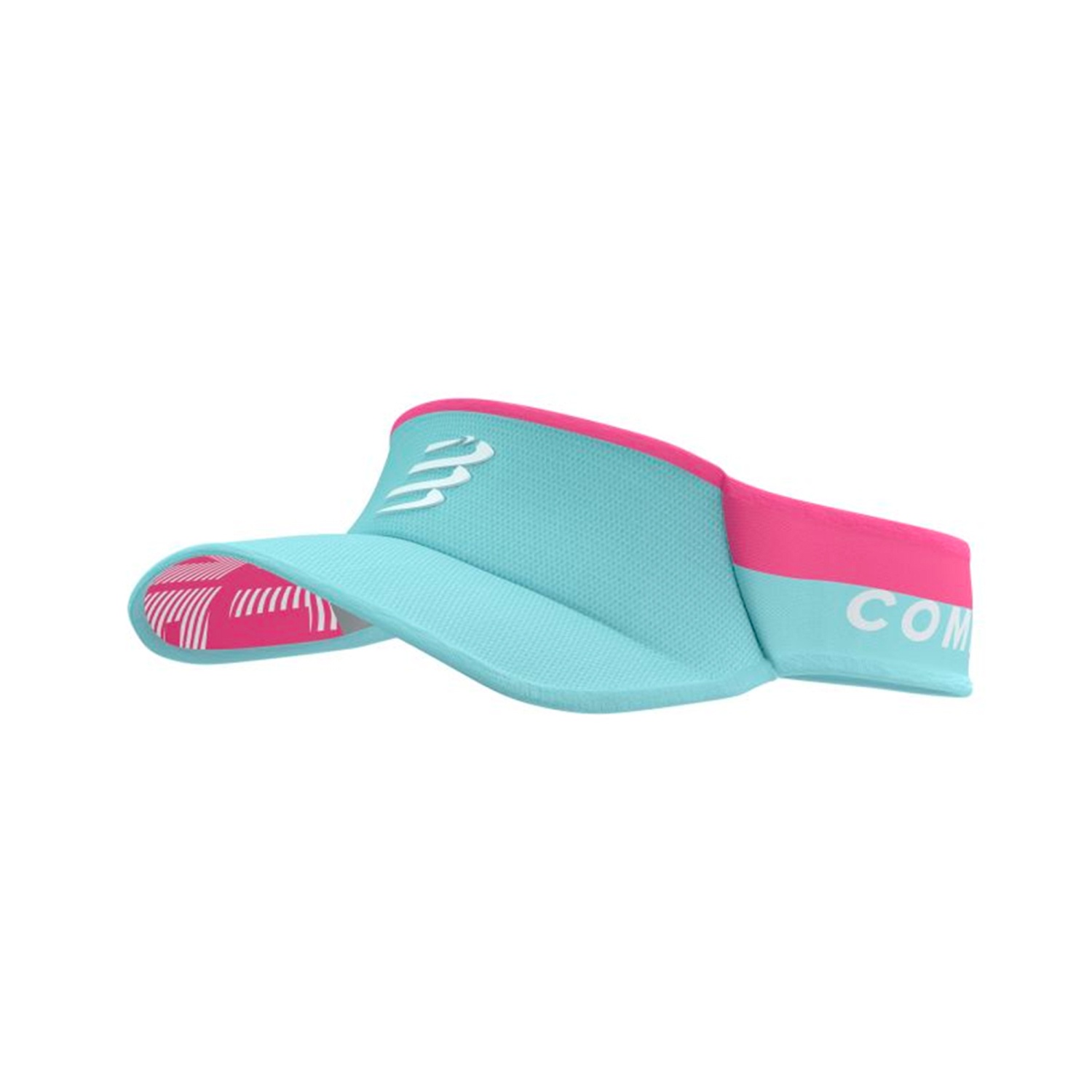 Mũ Chạy Bộ Compressport Ultralight Visor - Ice Aqua/Hot Pink