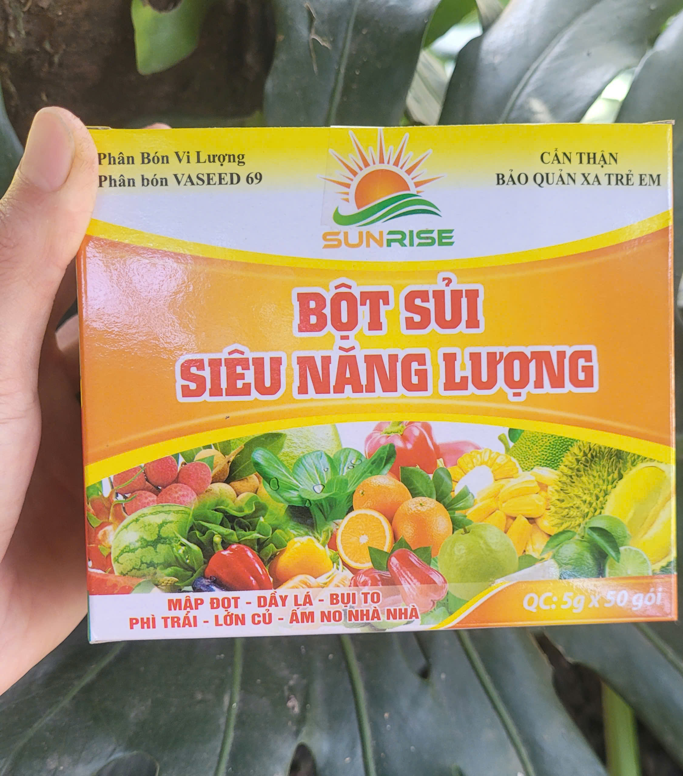 Phân bón dạng bột sủi VASEED gói 5gr giúp cây đâm tược, đẻ nhánh, phì củ, vô gạo nhanh