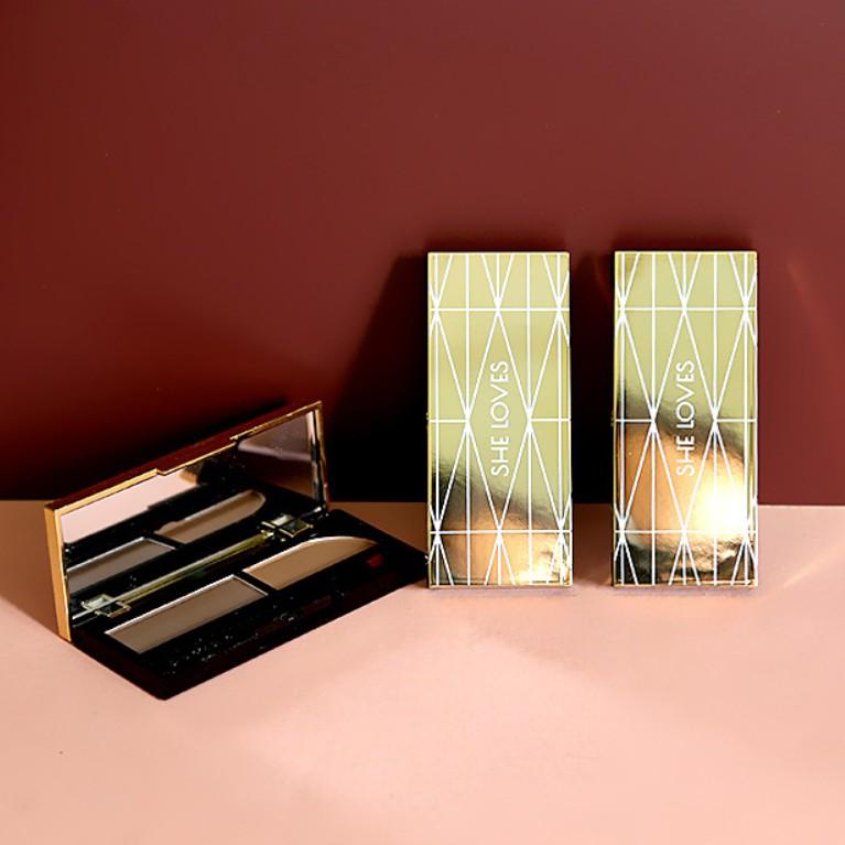 Bột kẻ mày không lem Sheloves 3D Soft Double EyeBrow Powder 3.5g