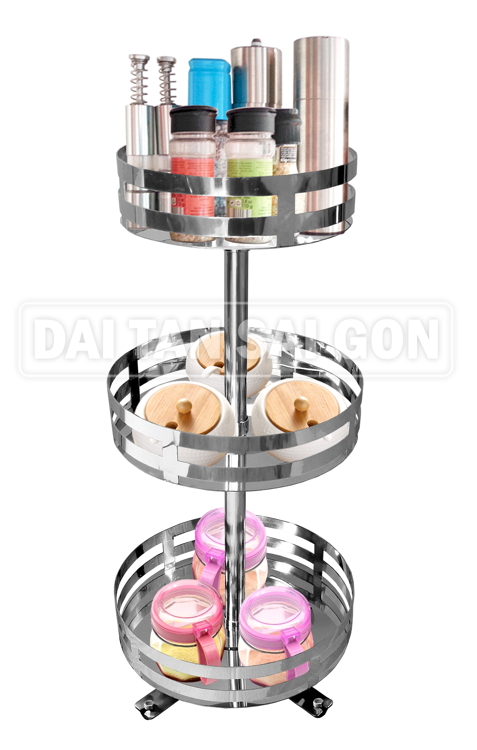 Kệ gia vị inox tròn