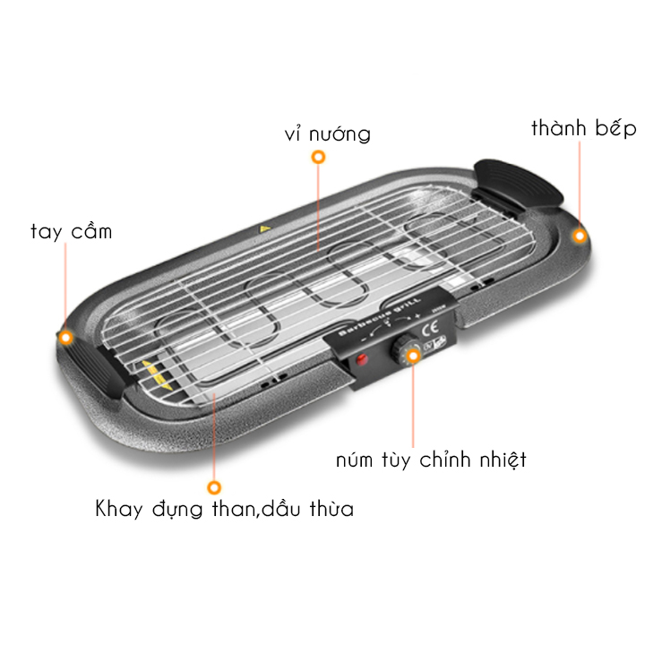 Bếp Nướng Điện Gia Đình Du Lịch Dã Ngoại