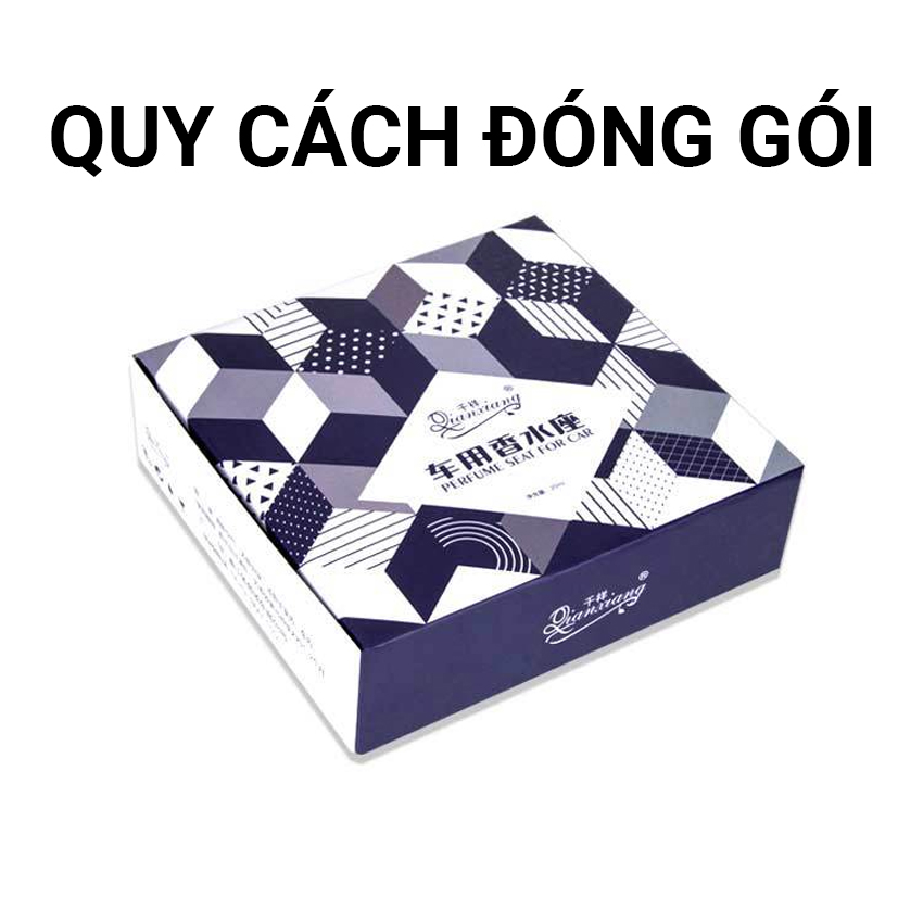 Nước hoa taplo ô tô pha lê cao cấp dạng khối sang trọng, tặng kèm chai tinh dầu thơm