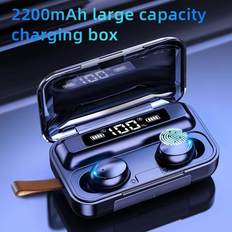 TWS Bluetooth 5.0 2200MAh Sạc Hộp Tai Nghe Không Dây 9D Stereo Thể Thao Chống Thấm Nước Tai Nghe Nhét Tai Tai Nghe Có Micro
