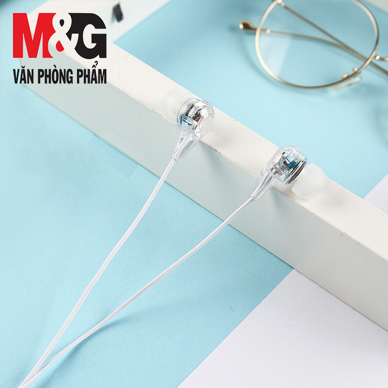 Tai Nghe Dây M&G ADG979C5 Thiêt Kế Trong Suốt Jack 3.5mm