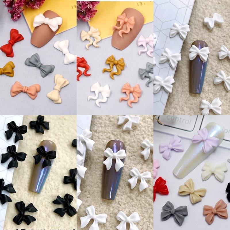 Charm nơ nail nhiều mẫu, charm nail gắn móng túi 30-50 viên tuỳ mẫu- beeshi shop nail