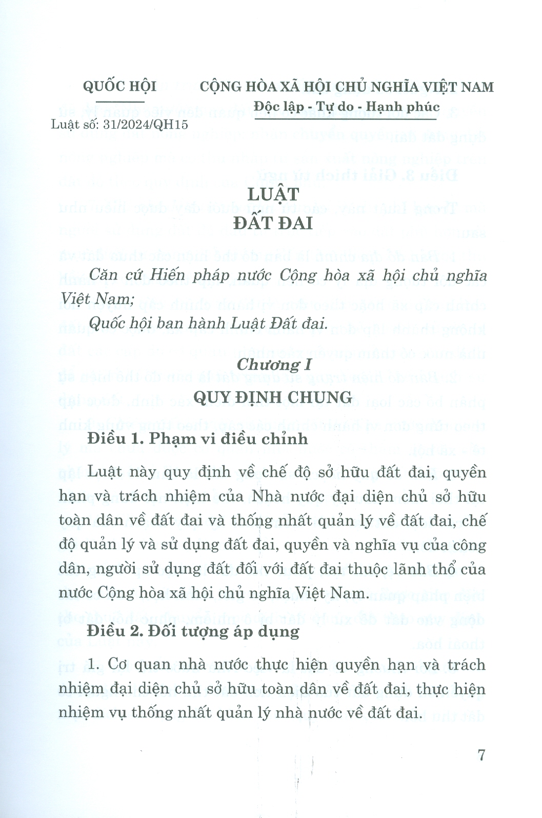 Luật Đất Đai ( Sửa đổi, bổ sung năm 2024)