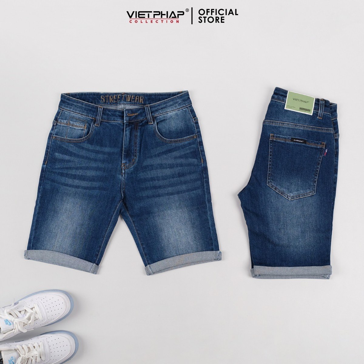 Quần Short Jeans Nam VIỆT PHÁP/ Chất Cotton Cao Cấp co giãn, độ bền màu cao 0410