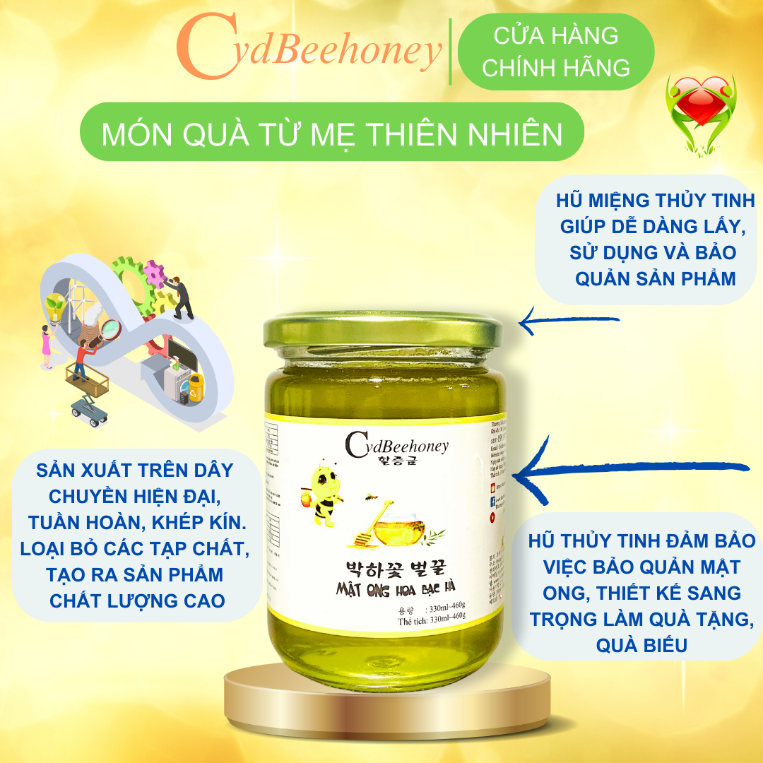 Mật ong hoa bạc hà 460g Cvdbeehoney