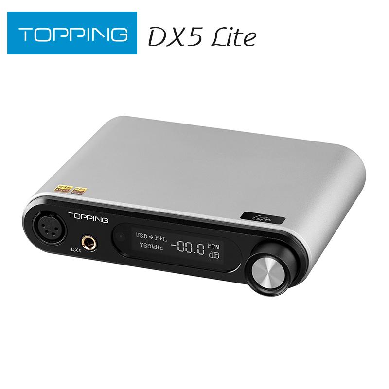 Topping DX5 Lite Decoder ES9068AS*2 Bộ khuếch đại tai nghe DAC DSD512 768KHz LDAC/USB/OPTICAL/COCUT đầu vào XLR/RCA/6,35mm đầu ra XLR/RCA/6.35mm