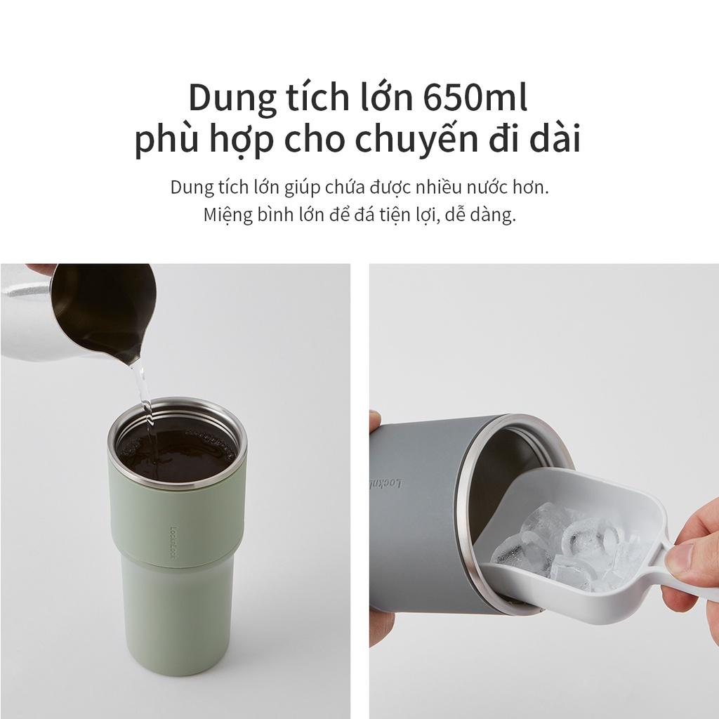 Ly giữ nhiệt Lock&Lock 650ml LHC4277S Metro Drive - Hàng chính hãng kèm ống hút và cọ - Hapos