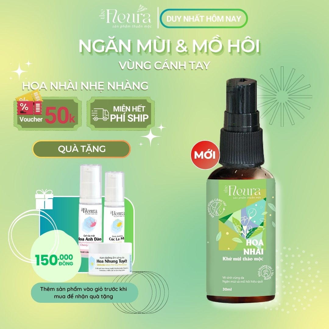 Serum Lăn Khử Mùi The Fleura Dưỡng Da Sáng Mịn, Ngăn Mồ Hôi, Khử Mùi Hôi Nách Tinh Chất Thiên Nhiên – Hoa nhài