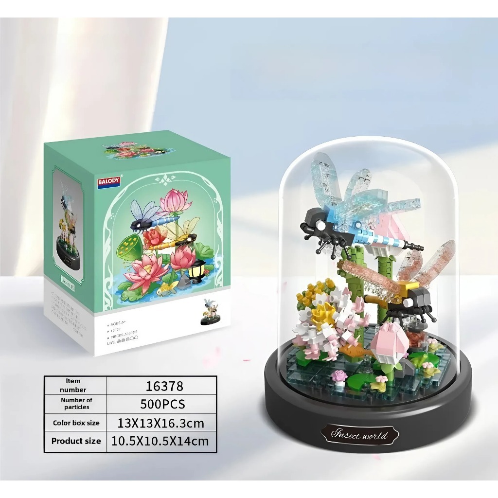 BALODY 16378 - Mô hình chuồn chuồn siêu chi tiết - Đồ chơi lắp ráp mini nghệ thuật