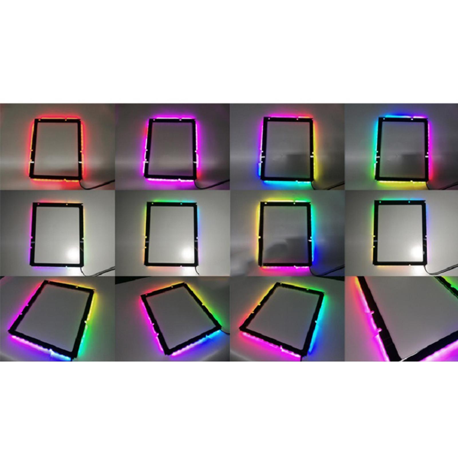 2x ATX RGB Backplate 5V 3 Pin Light-Emitting ARGB Sync Back Light for ATX Mainboard Backplane Gaming Motherboard Computer RGB Back Light